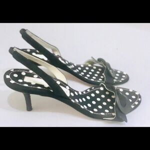 Christian LaCroix Black & White dot women sandals